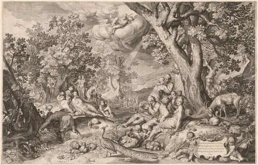The Golden Age, by Netherlandish 17th Century, ink, 1644