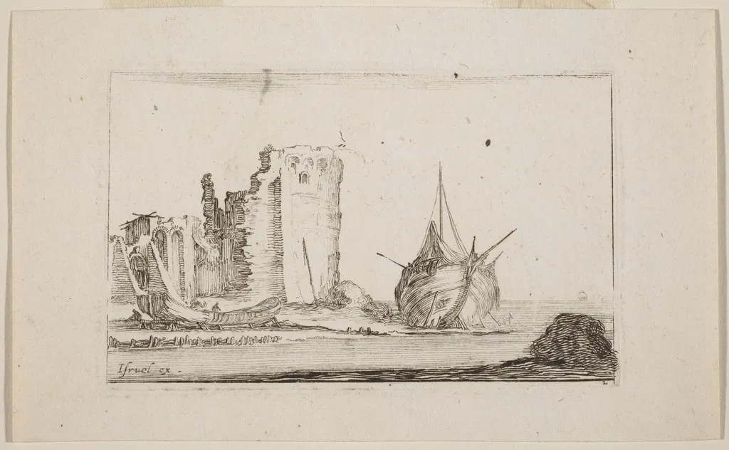 Marine, by Stefano Della Bella, ink, 1642