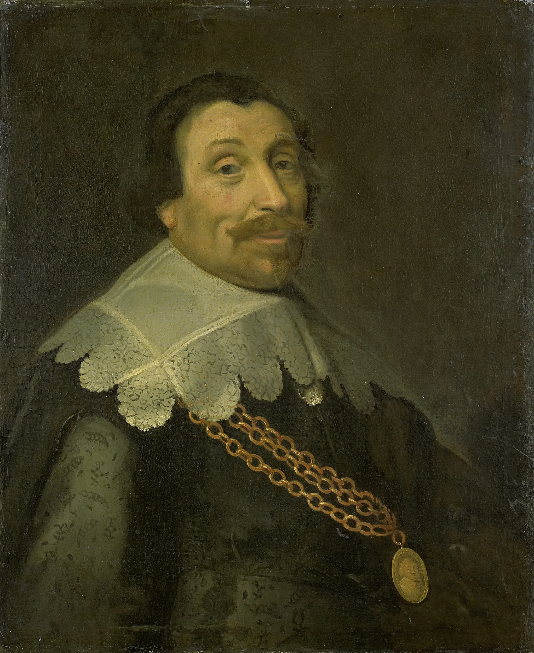 Portrait of Maerten Harpertsz Tromp (1597-1653), detail