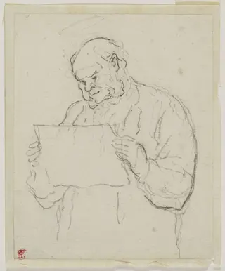 Le liseur, by Honoré Daumier, 1864