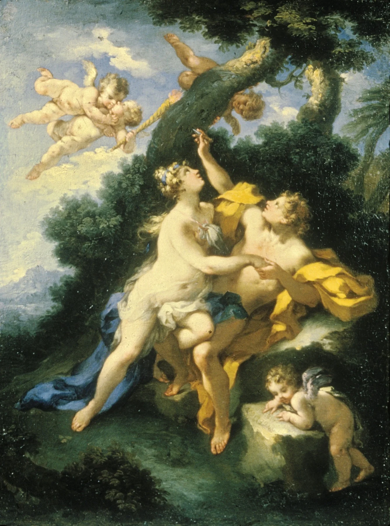 Angelica and Medoro, detail
