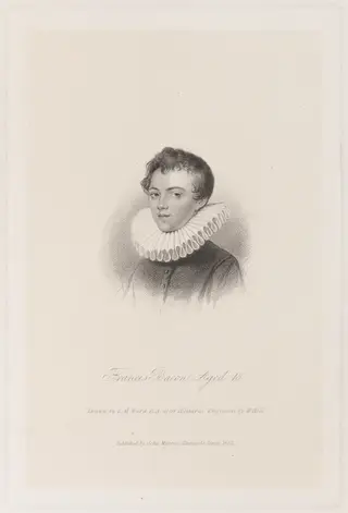 Francis Bacon, by William Holl II, ink, 1804