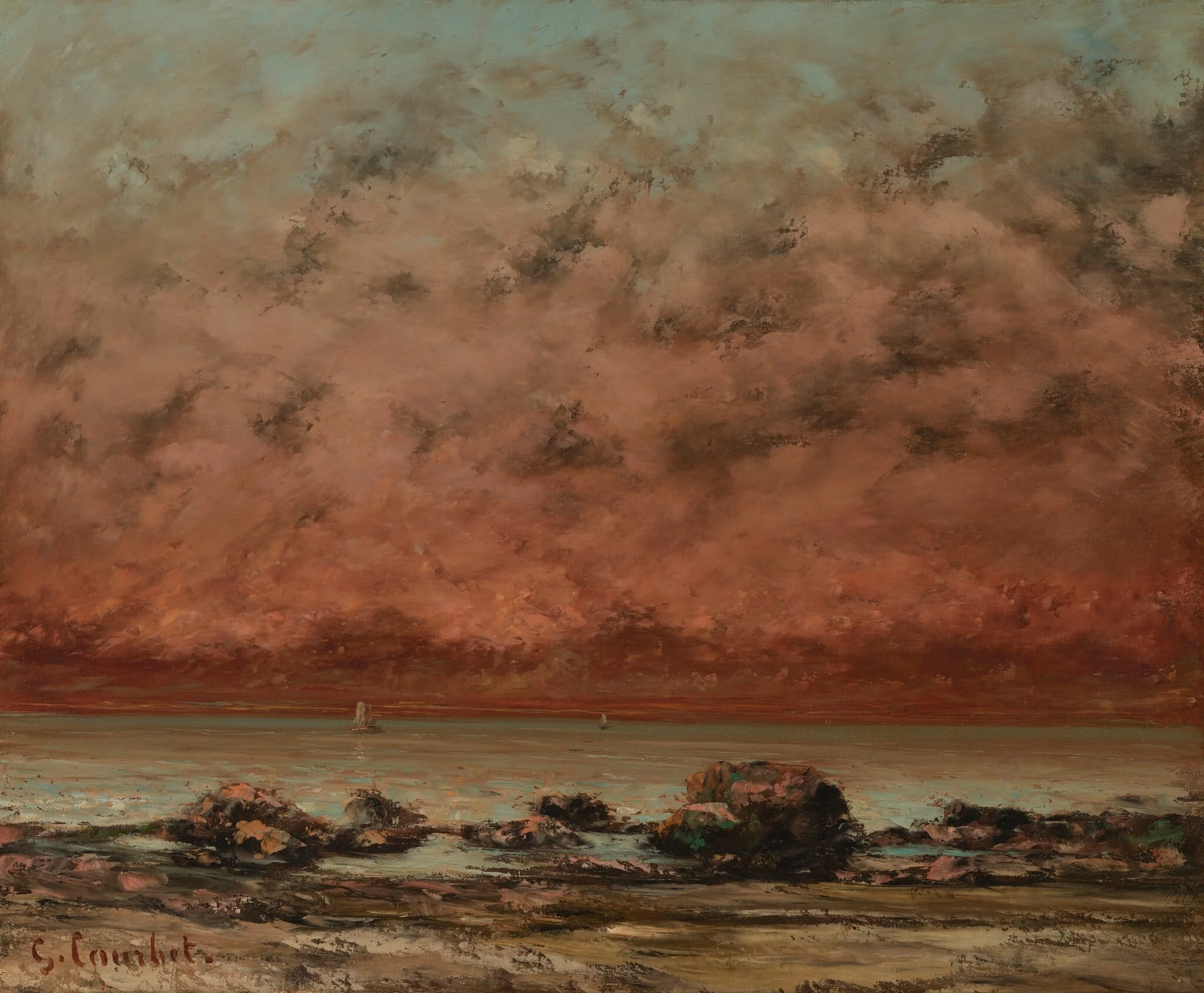 The Black Rocks at Trouville, detail