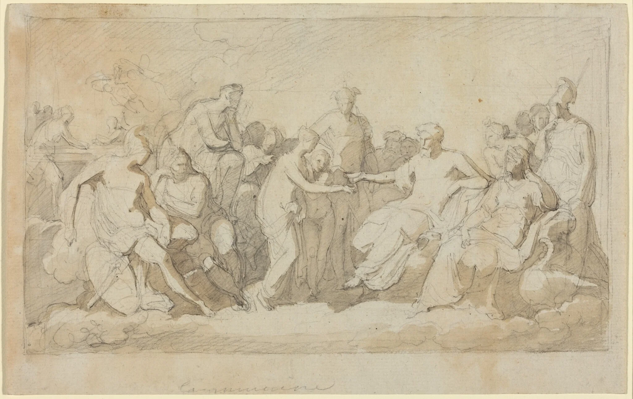 Psyche Received on Mount Olympus, detail
