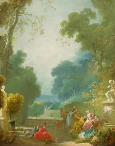 A Game of Hot Cockles, by Jean Honoré Fragonard, oil, 1778