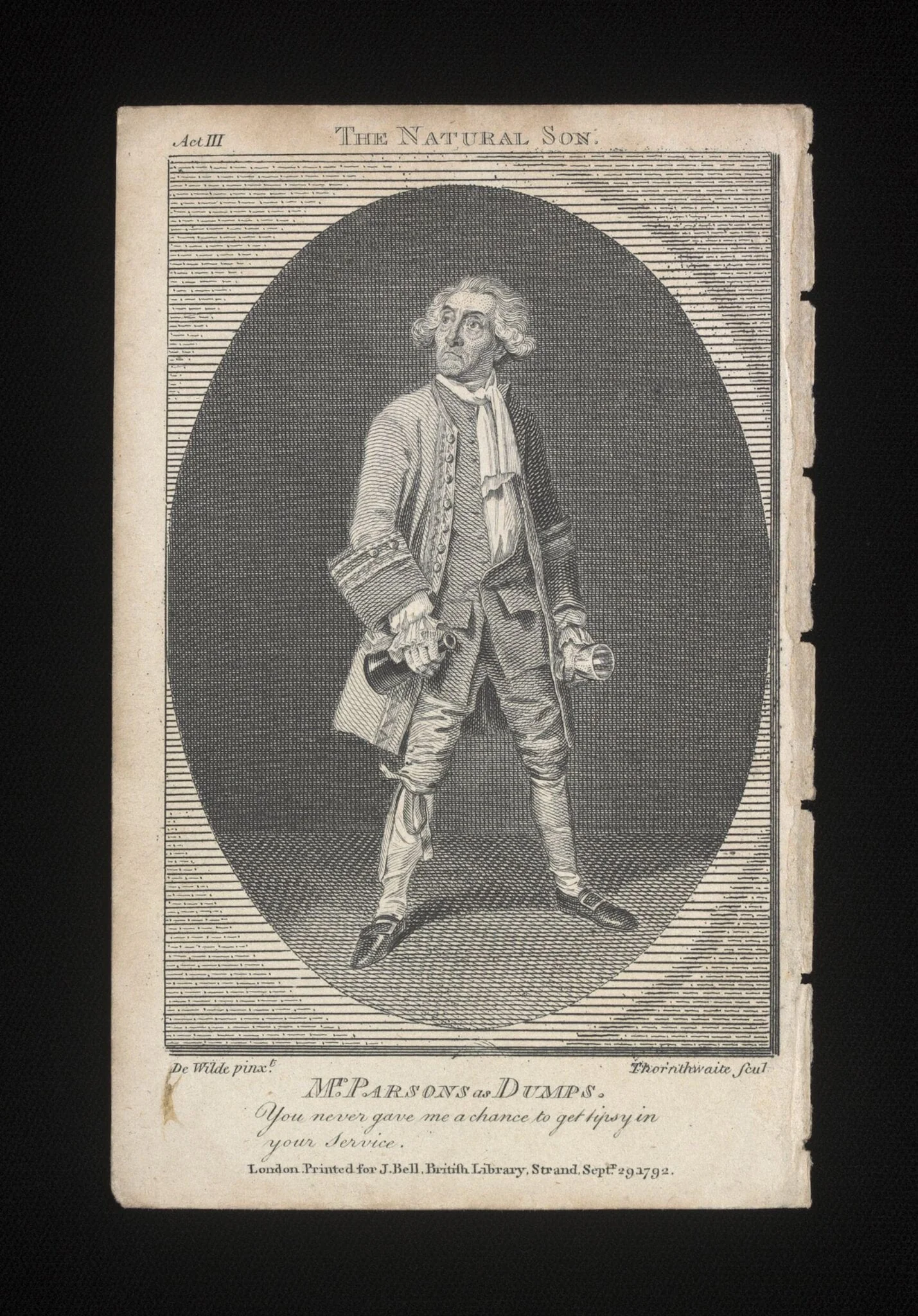 Mr Parsons as Dumps in the Natural Son, detail