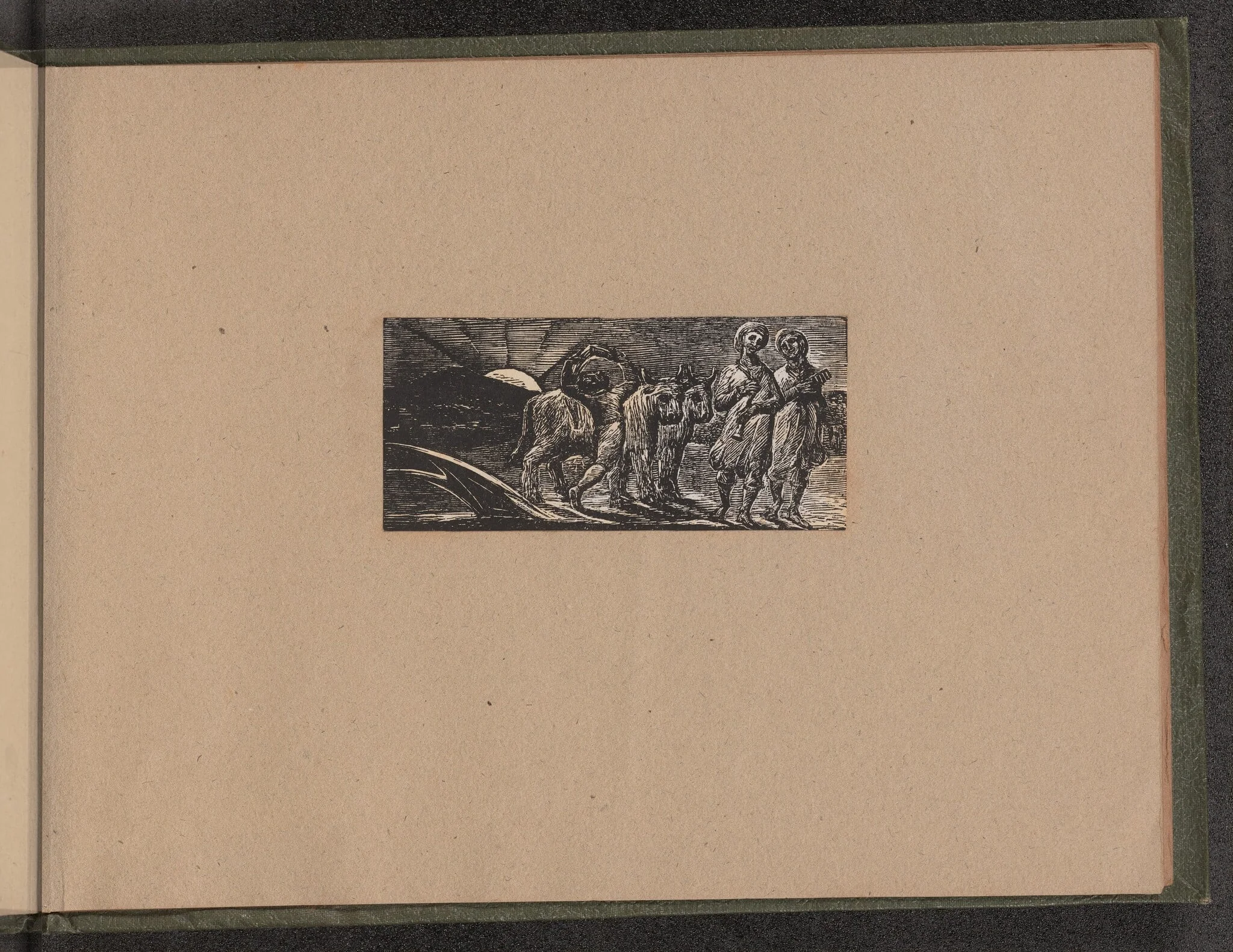 Boy Returning Joyfully with Plough and Oxen, detail
