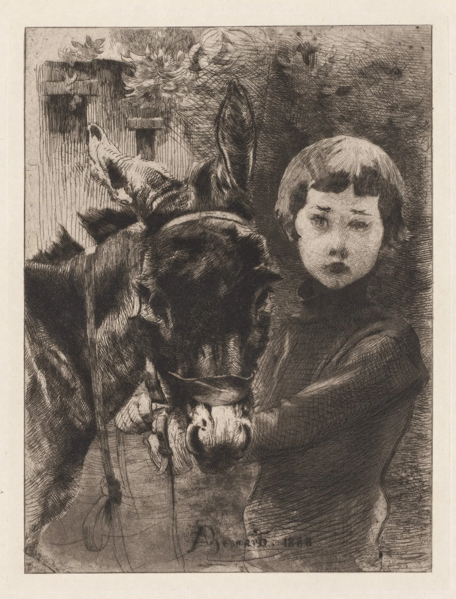 Robert Besnard and His Donkey (Robert Besnard et son âne), detail