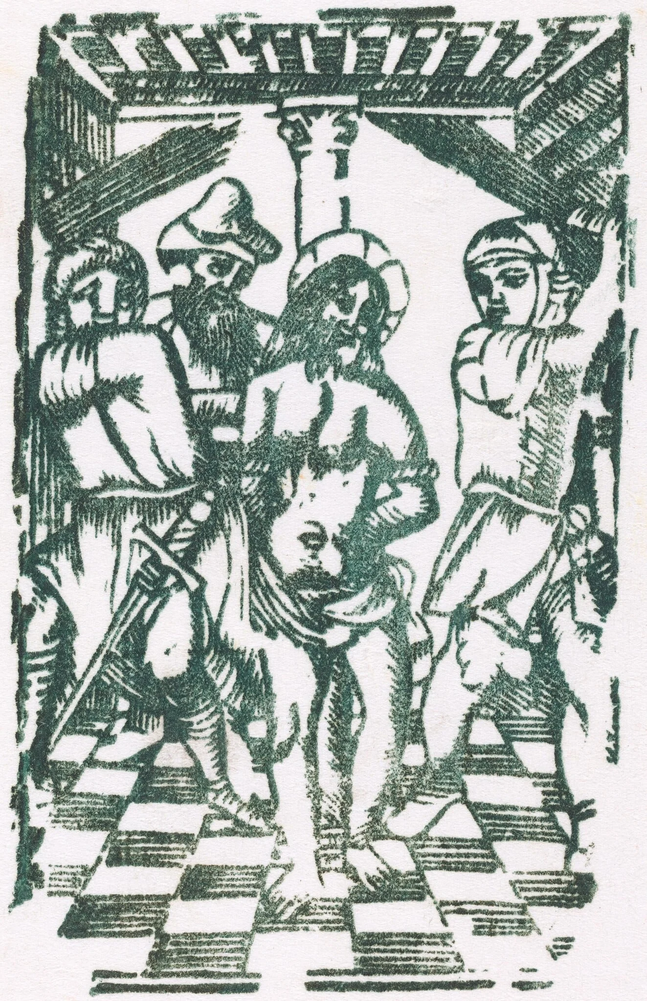 The Flagellation, detail