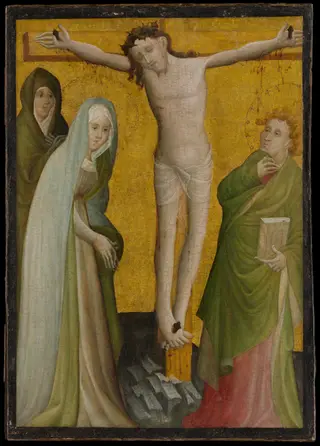 The Crucifixion, by Master of the Berswordt Altar, oil, 1400