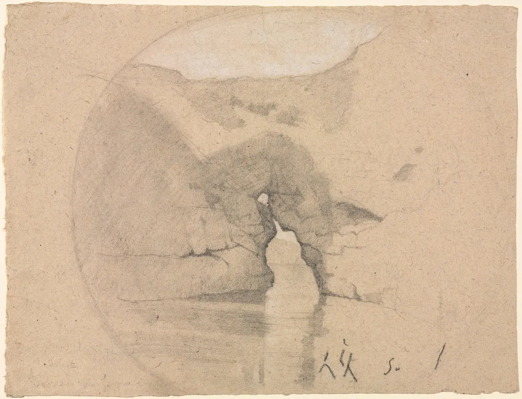 Sorrente, Bains de la Reine Jeanne, by Henri Harpignies, 1856