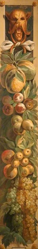Fruits and Flowers (copy of a painted border in the Palazzo Ducale, Mantua), detail