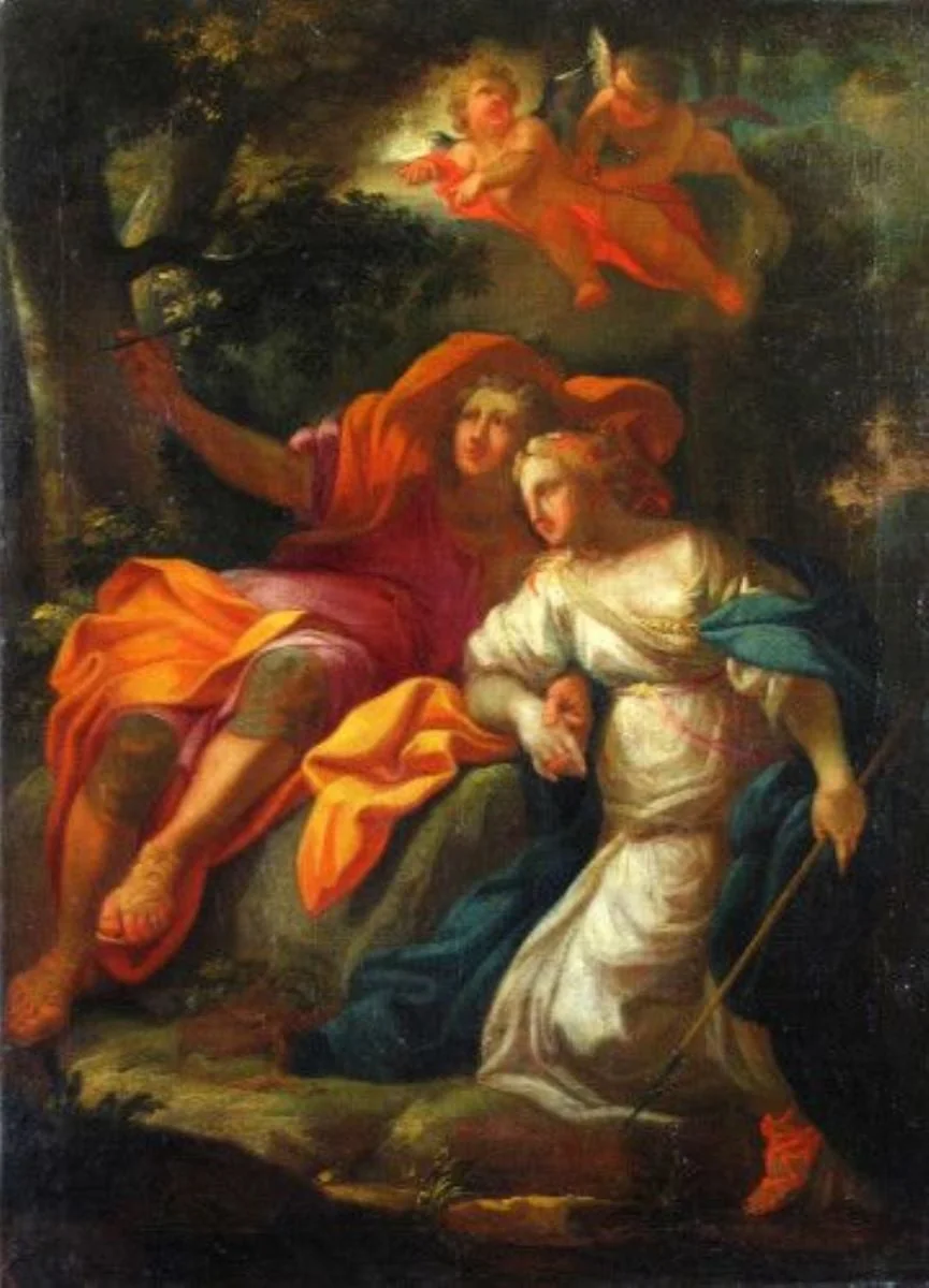 Medoro și Angelica. Pandant: Rinaldo și Armida, detail