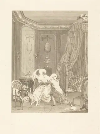 Le repentir tardif, by Gerard Rene Le Vilain, ink, 1788
