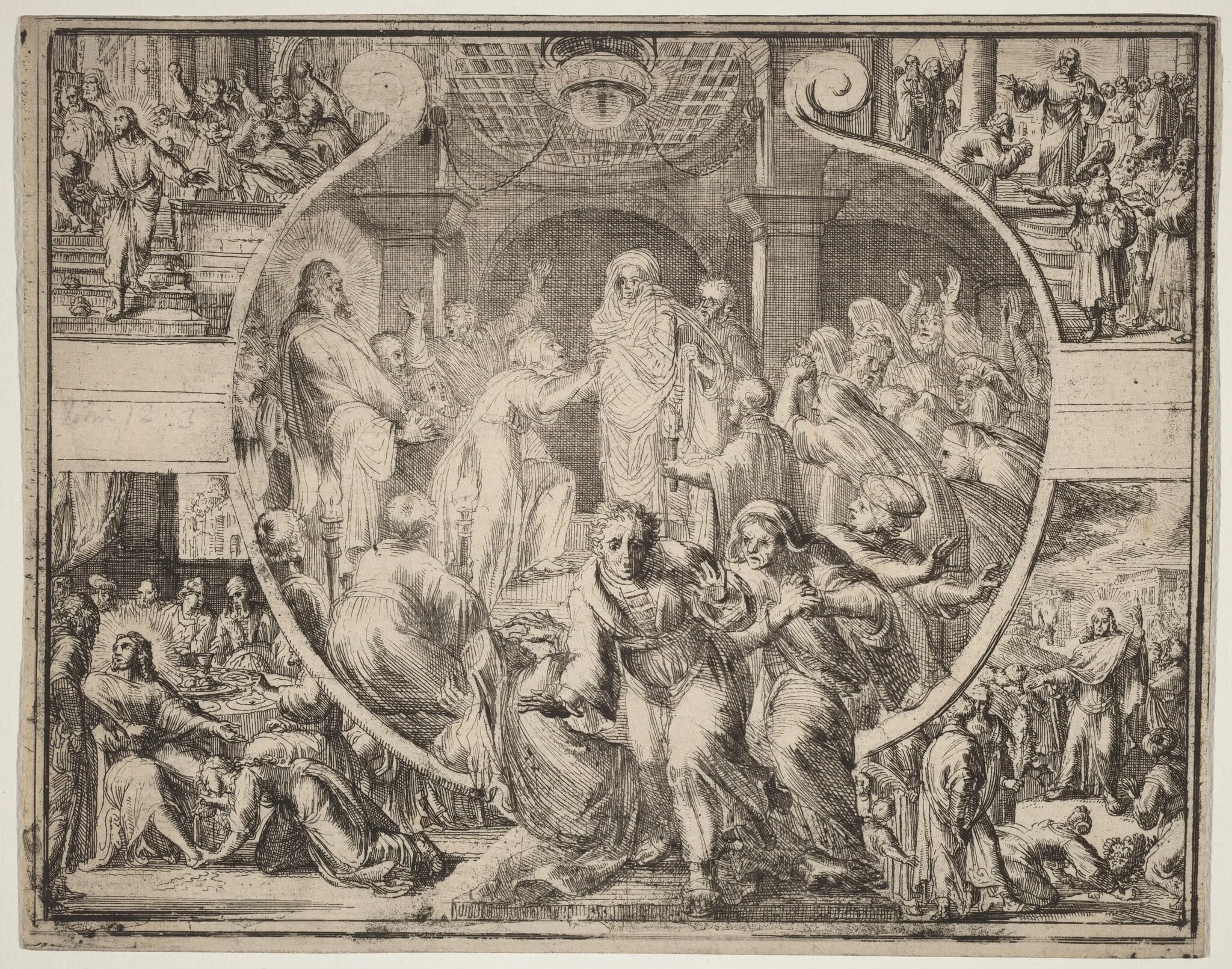 Raising of Lazarus with Scenes from the Life of Christ, detail