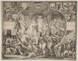Raising of Lazarus with Scenes from the Life of Christ, by Romeyn de Hooghe, ink, 1676