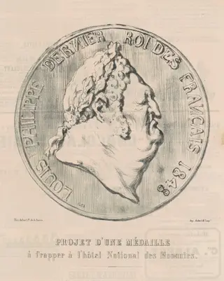 Louis-Philippe, dernier roi des français, by Honoré Daumier, ink, 1848