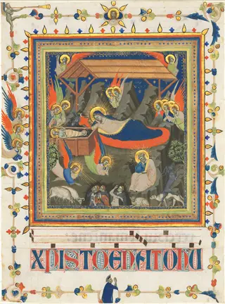 The Nativity with the Annunciation to the Shepherds, by Master of the Dominican Effigies, 1340