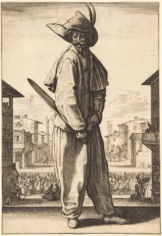 Zanni, by Jacques Callot, ink, 1619
