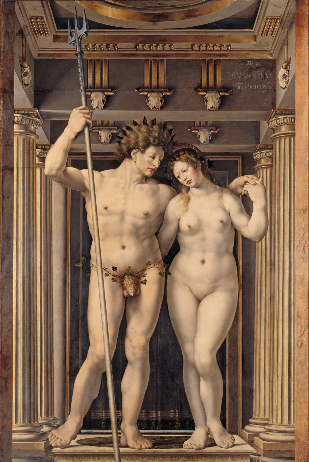 Neptune and Amphitrite, by Jan Gossaert, oil, 1516