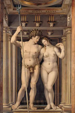 Neptune and Amphitrite, by Jan Gossaert, oil, 1516