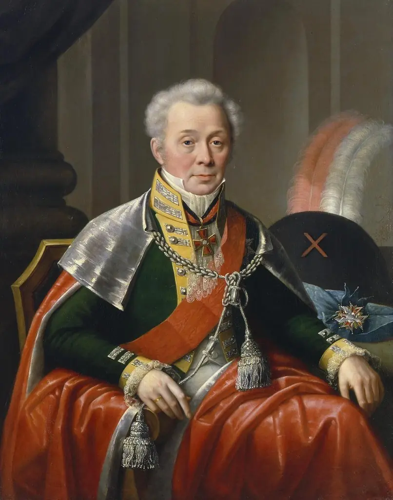 Portrait of Senator Piotr Myatlev, by Józef Oleszkiewicz, oil, 1824