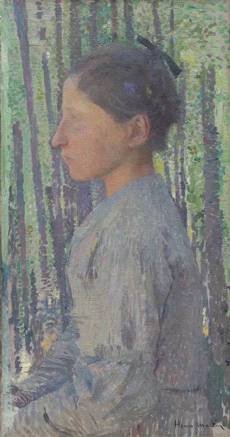 Woman in Profile, detail