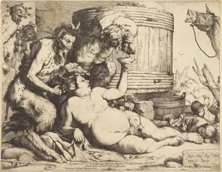 The Drunken Silenus, by Jusepe de Ribera, ink, 1628