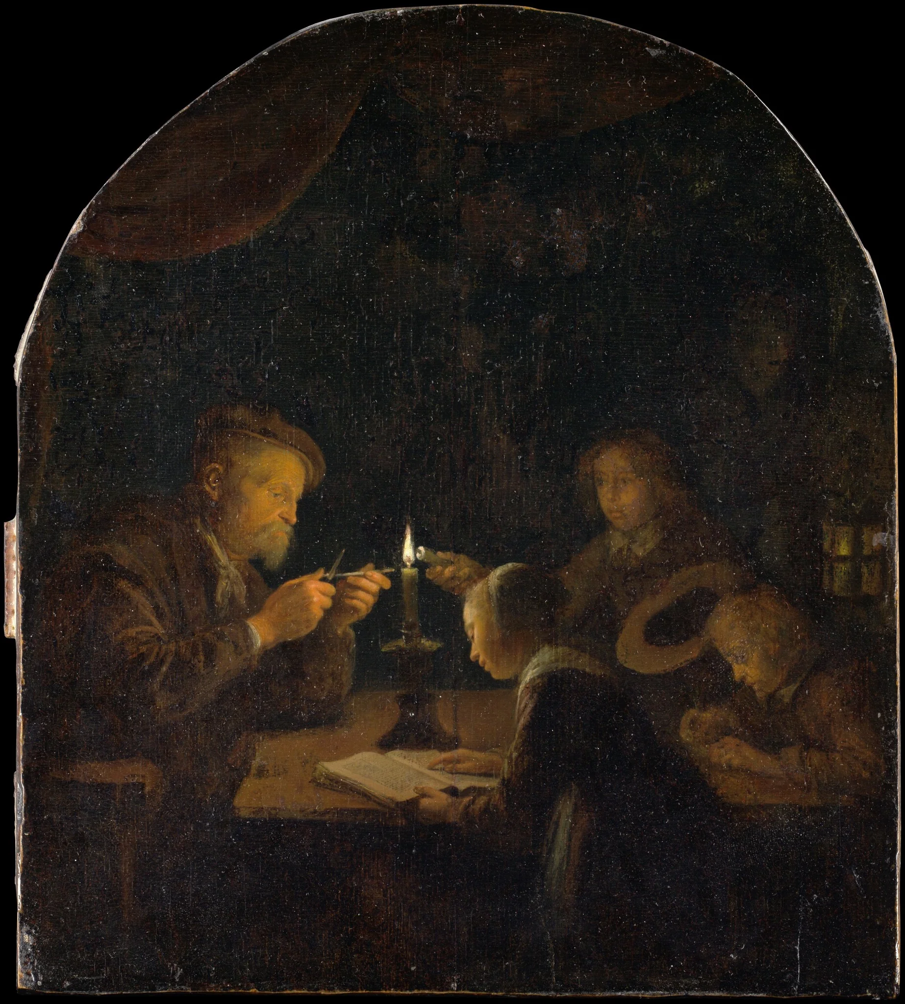 An Evening School, detail