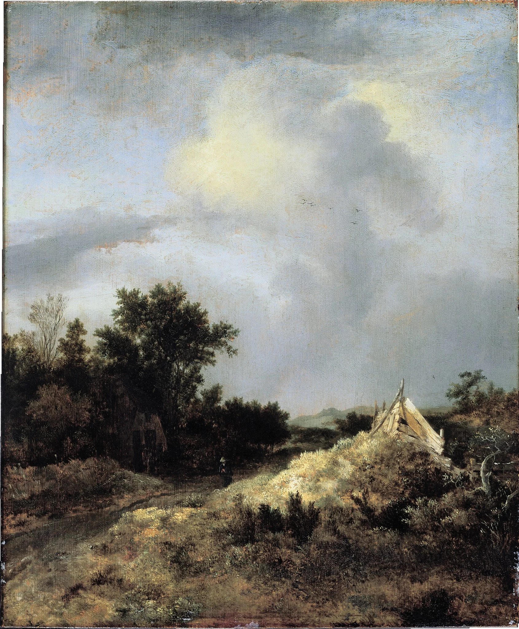 Dune Landscape with Fence, ca. 1647, detail