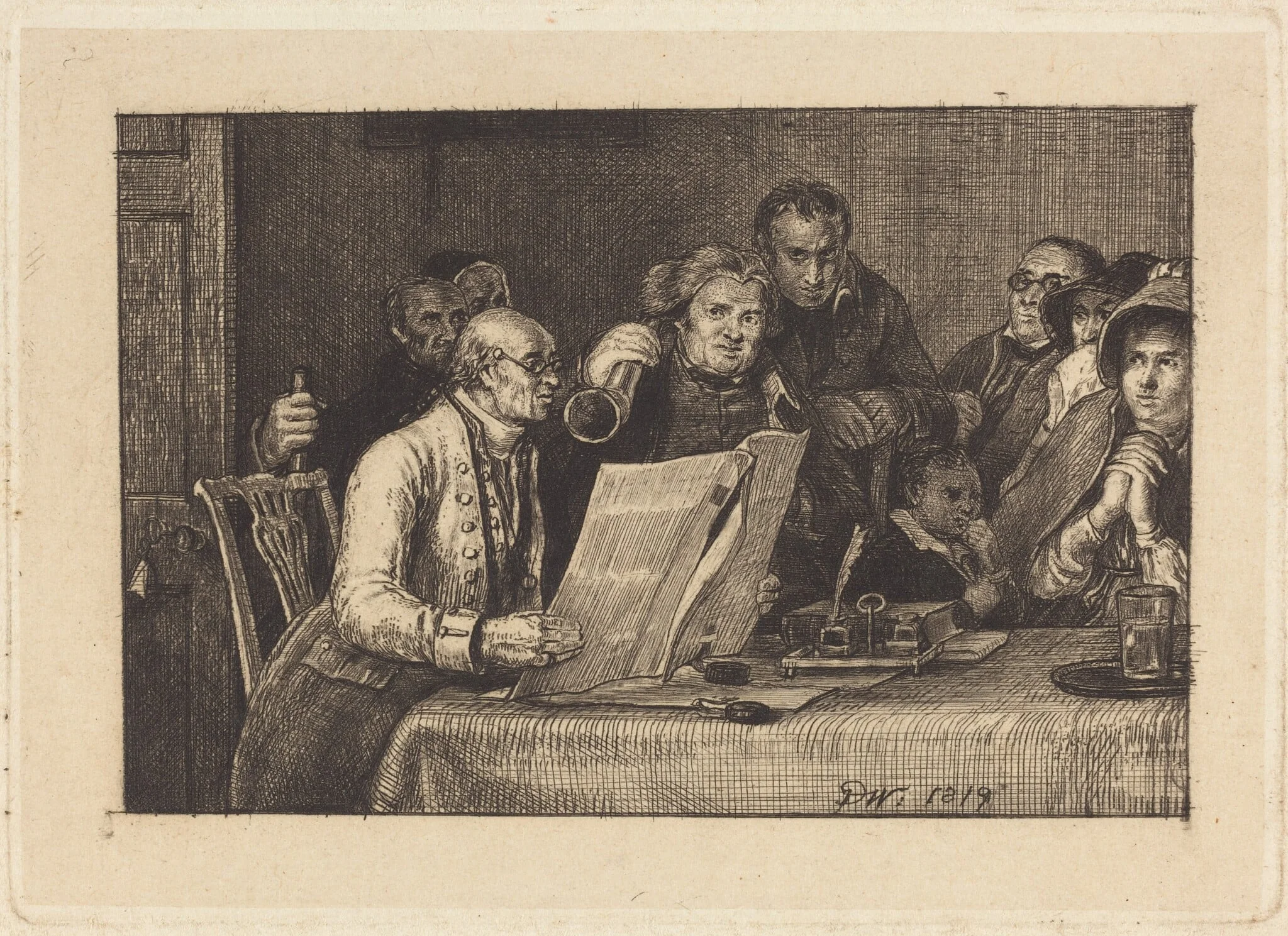 Reading the Will, detail