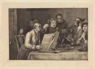 Reading the Will, by David Wilkie, ink, 1819