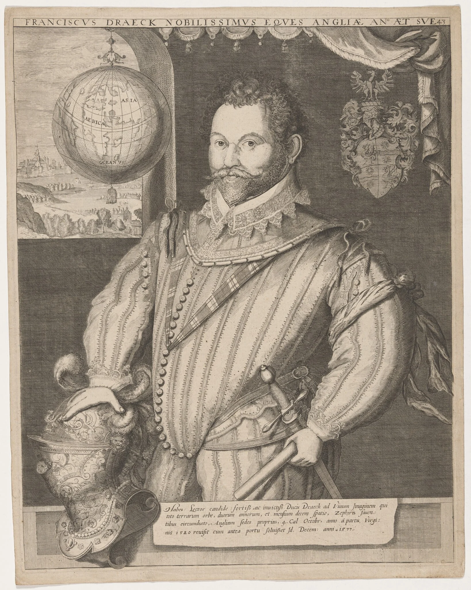Sir Francis Drake, detail