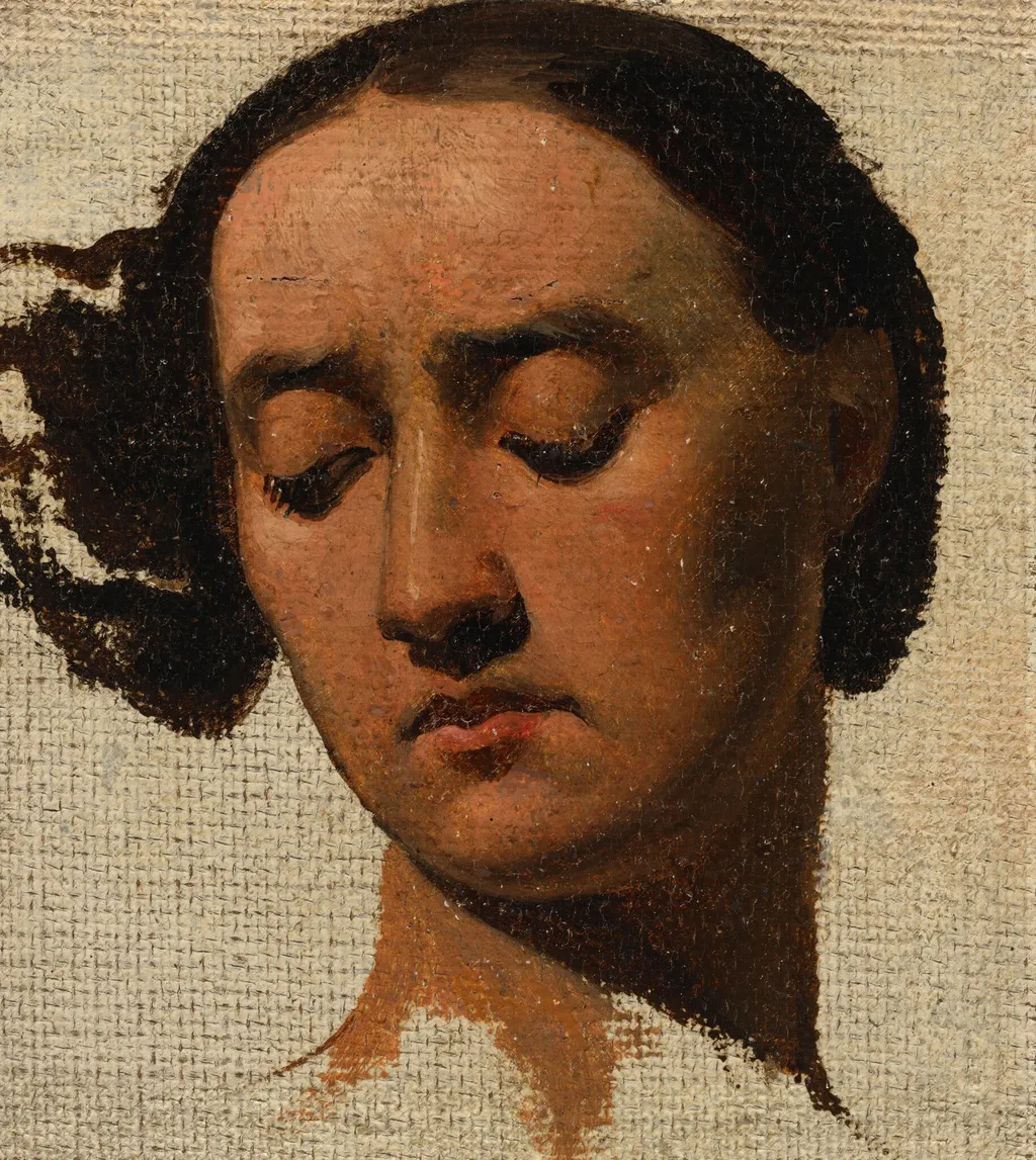 Untitled (Head of Woman), by Henri Le Secq, oil, 1852