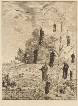 The Moles (Les Taupes), by Félix Bracquemond, ink, 1854