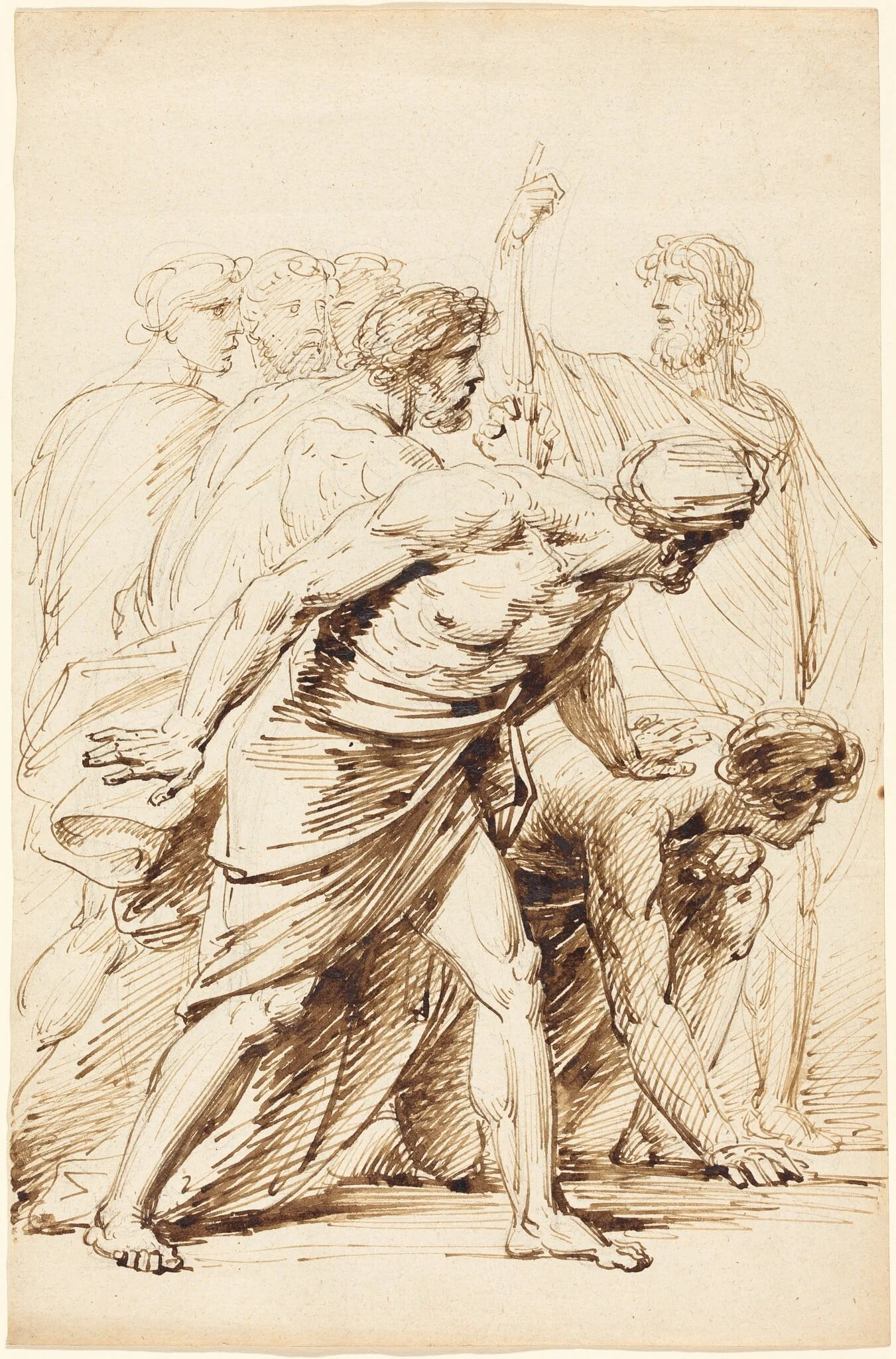 Seven Men in Antique Dress, detail