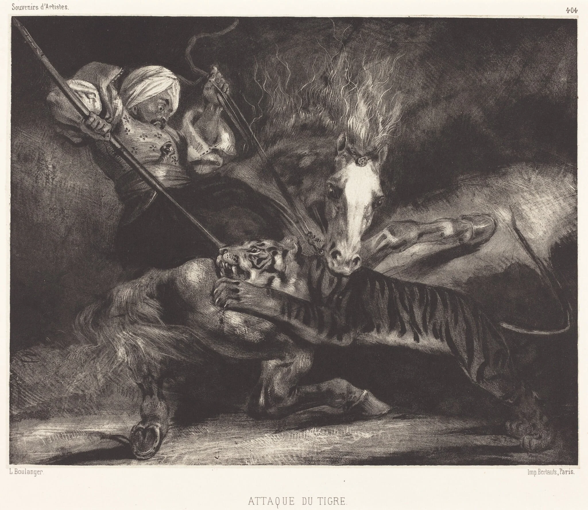 Attaque du tigre, detail