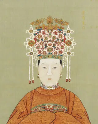 明代帝后半身像册（二）-孝靖皇后