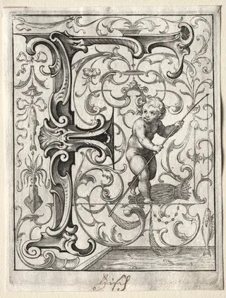 New ABC Booklet:  F, by Lucas Kilian, 1627