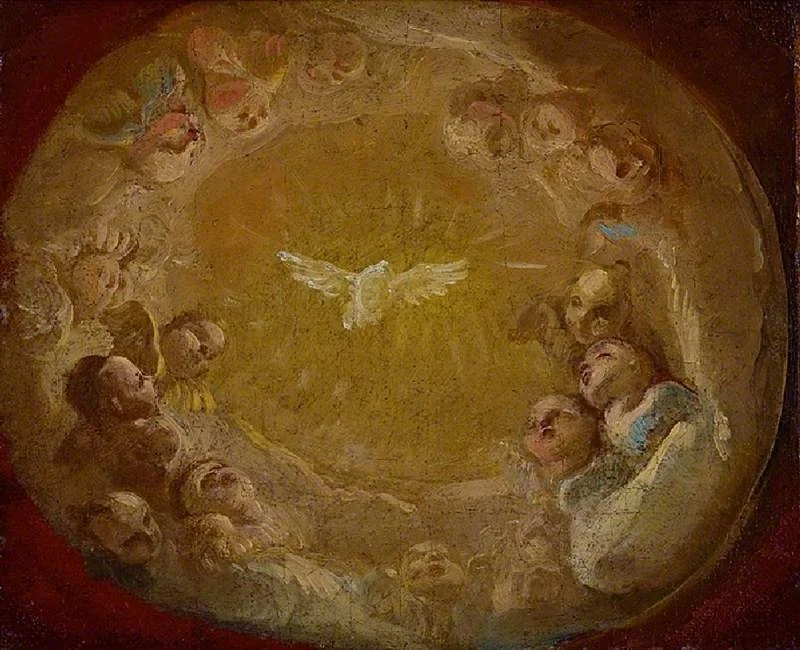 The Dove of the Holy Ghost surrounded by Cherubim, detail