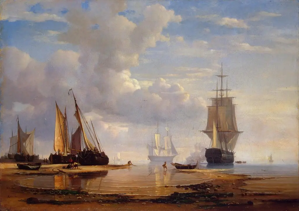 Sea View, by Adolph Friedrich Vollmer, oil, 1837