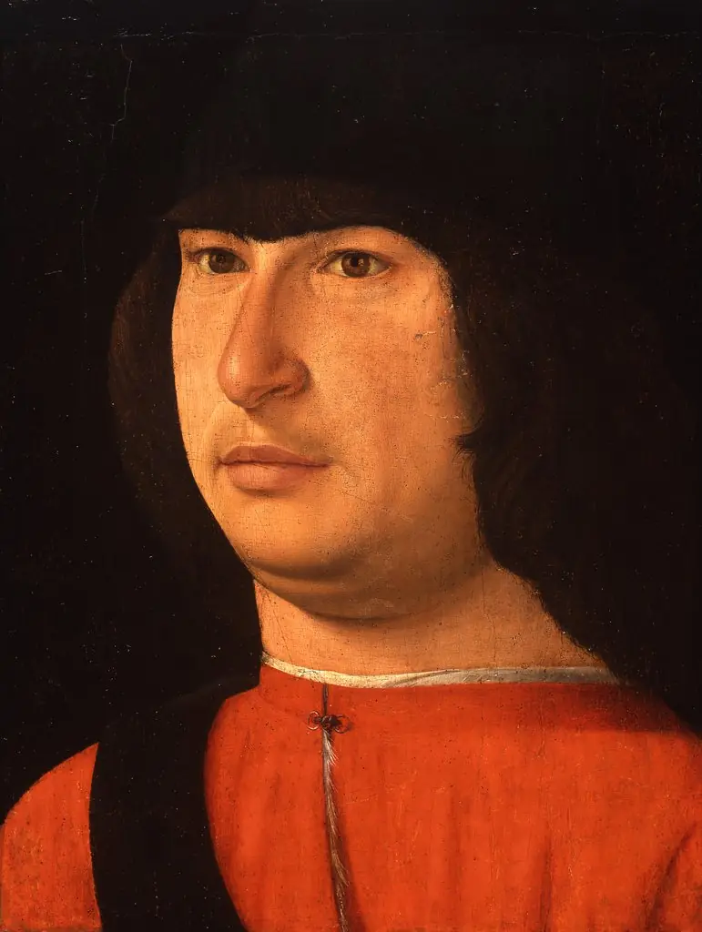 Portrait of a Venetian Procurator, by Antonello de Saliba, paint, 1497