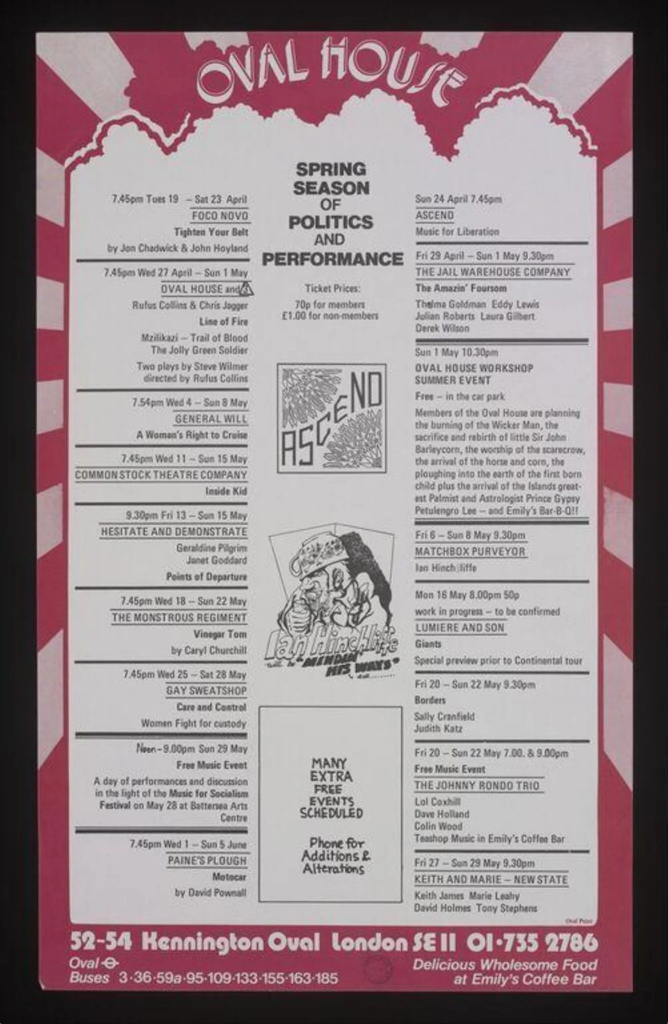 Oval House poster, detail