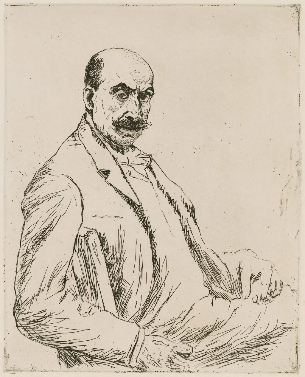 Self-Portrait, by Max Liebermann, ink, 1906