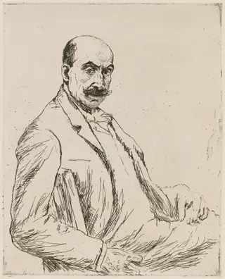 Self-Portrait, by Max Liebermann, ink, 1906