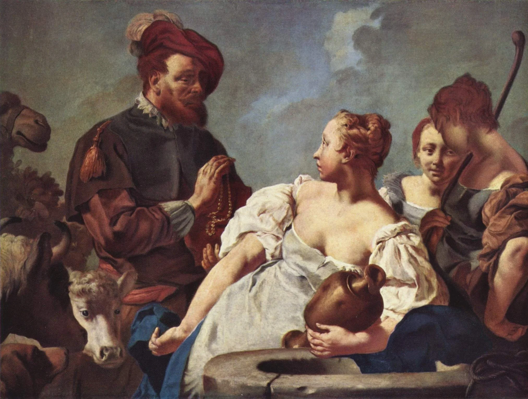 Rebecca at the Well, detail