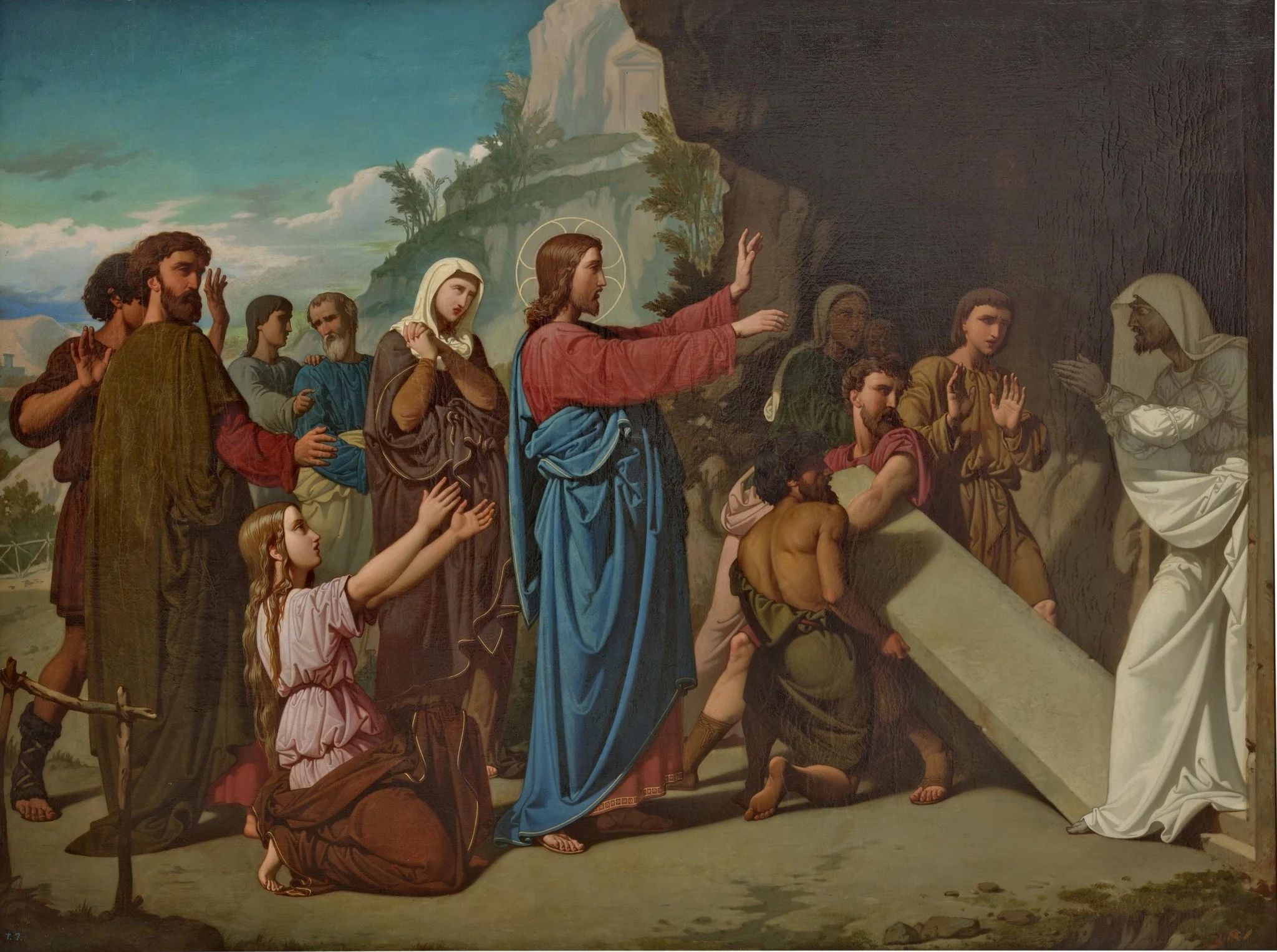 La resurrección de Lázaro, detail