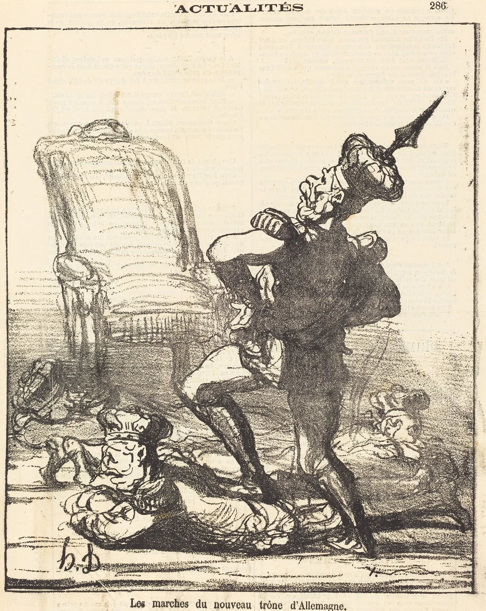 Les marches du nouveau trone d'Allemagne, detail