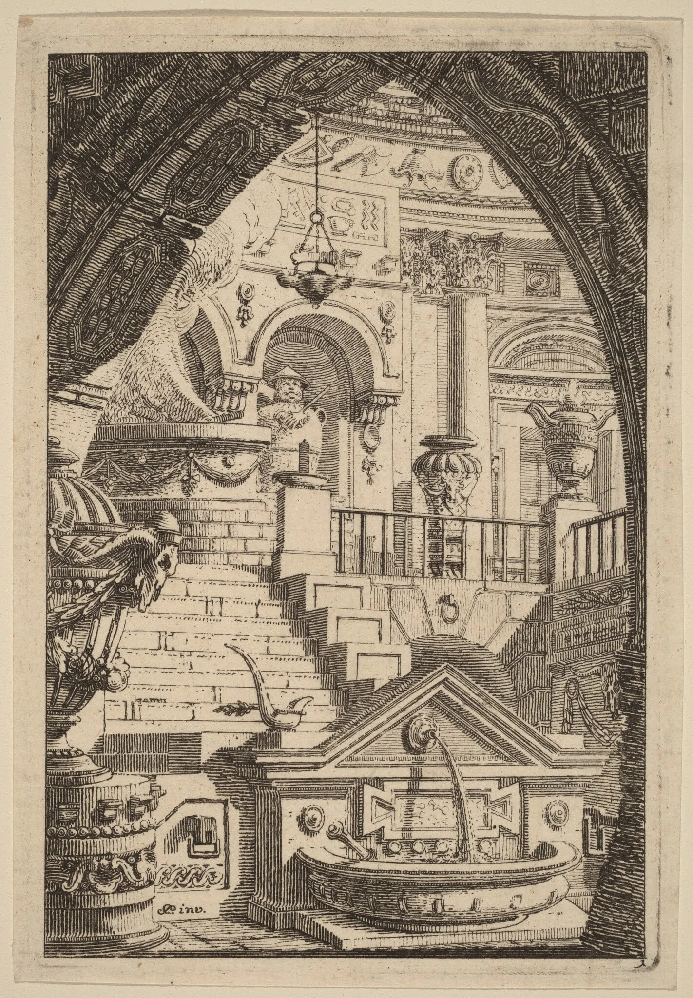 Fantasy of an Antique Temple, detail