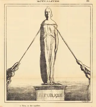 Tirez, ça fait équilibre, by Honoré Daumier, 1871